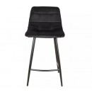 Стул барный SIGNAL MILA H-2 Velvet Bluvel 19 черный/черный мат